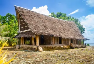 traditionelle Hausgestaltung Yap Mikronesien