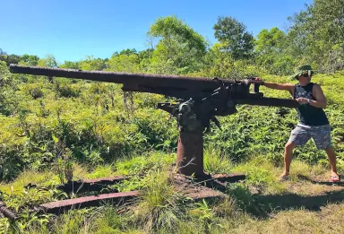 Canons antiaériens japonais Yap Micronésie