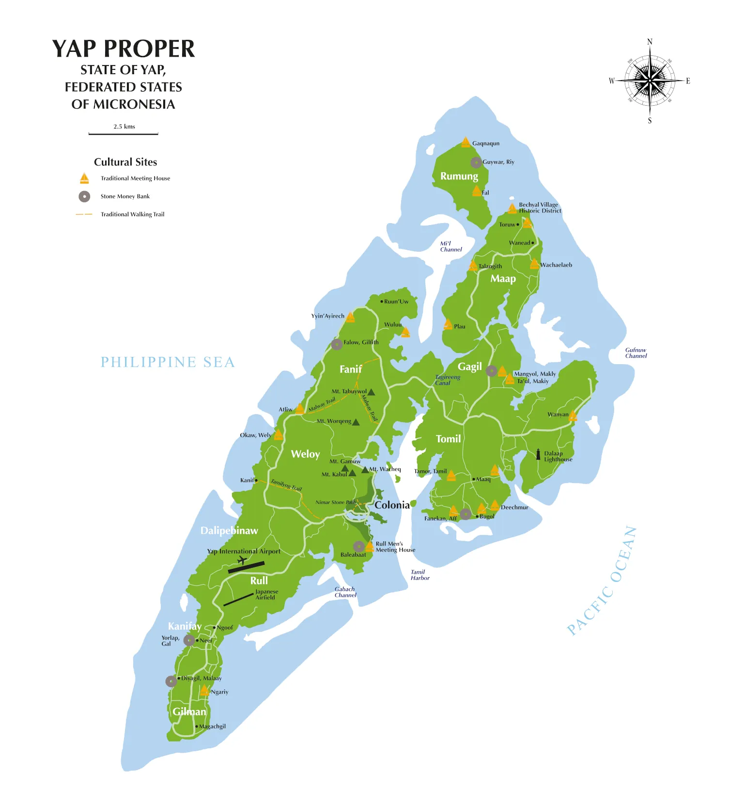 Cultural sites Yap Micronesia