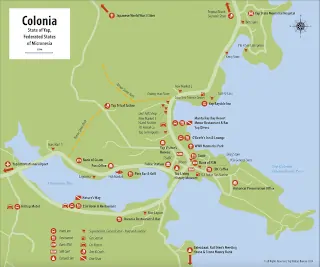 コロニア・ヤップのアイコン地図 ミクロネシア