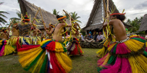 traditional Yapese warrior dance