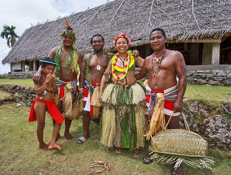 family gathering in Yap Micronesia