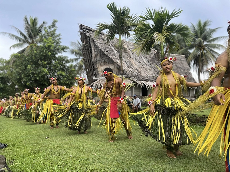 traditional festival dance in Yap