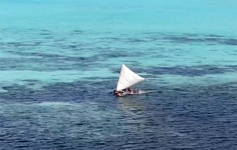 the traditional Yapese canoe