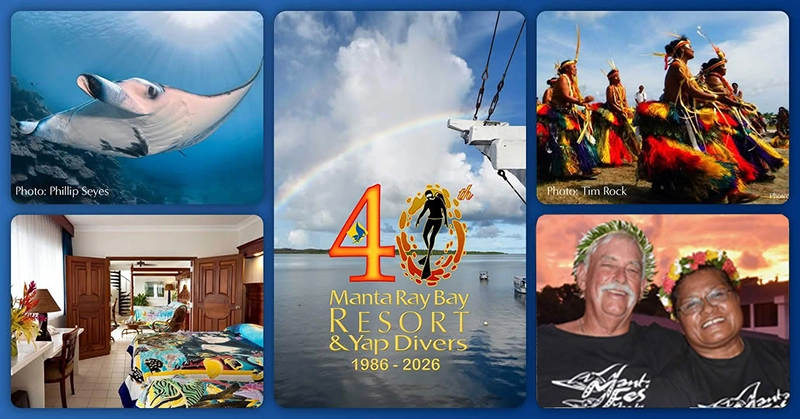 Manta Ray Bay 40 years celebration in Yap Micronesia