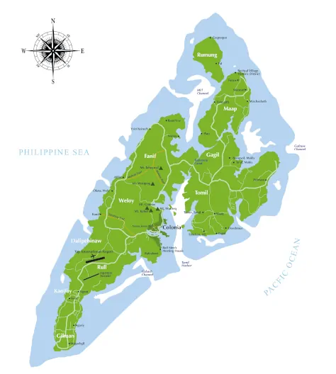 密克罗尼西亚雅浦地图